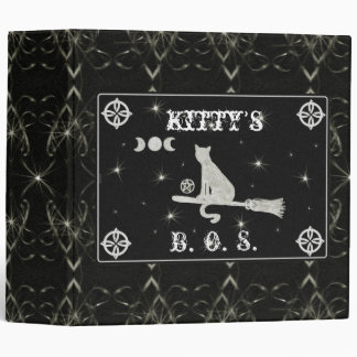 Magick Cat Black & White Book of Shadows Binder