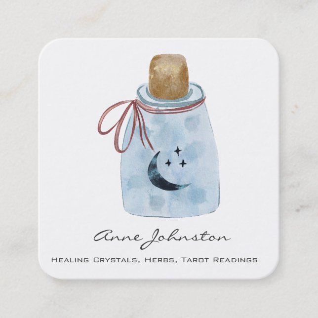 Magick Jar Square Business Card (Front)