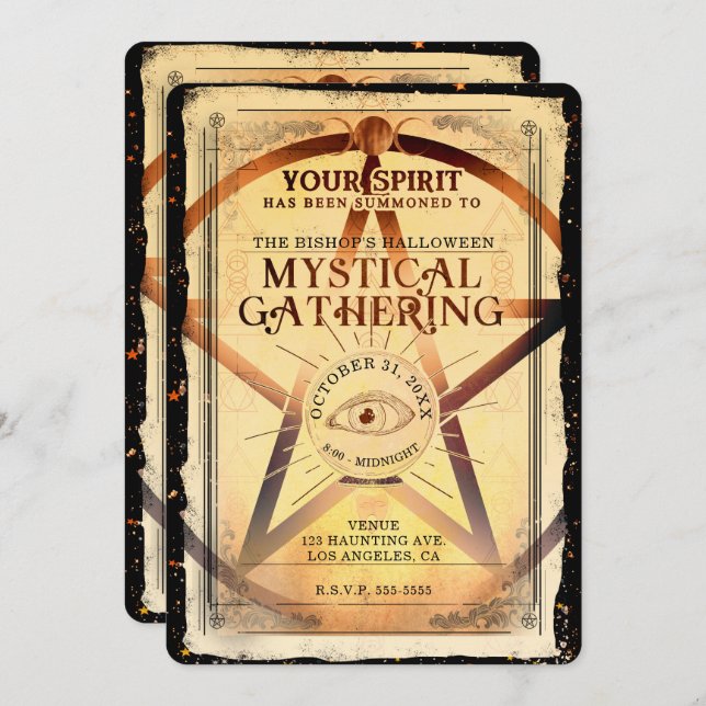Magick Mystical Gathering Fortune Teller Eye Party Invitation (Front/Back)