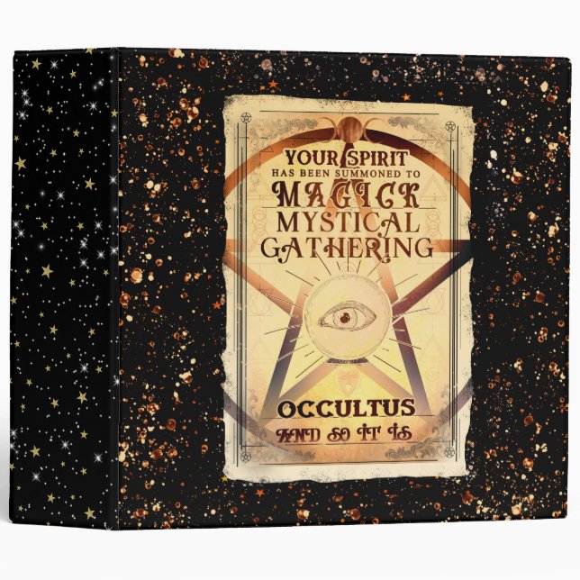 Magick Mystical Gathering Magic Fortune Teller Eye Binder (Front/Spine)