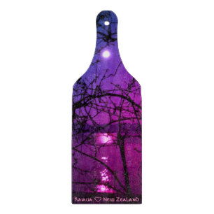 Magickal Moonlight Reflection across Kaiaua Bay NZ Cutting Board