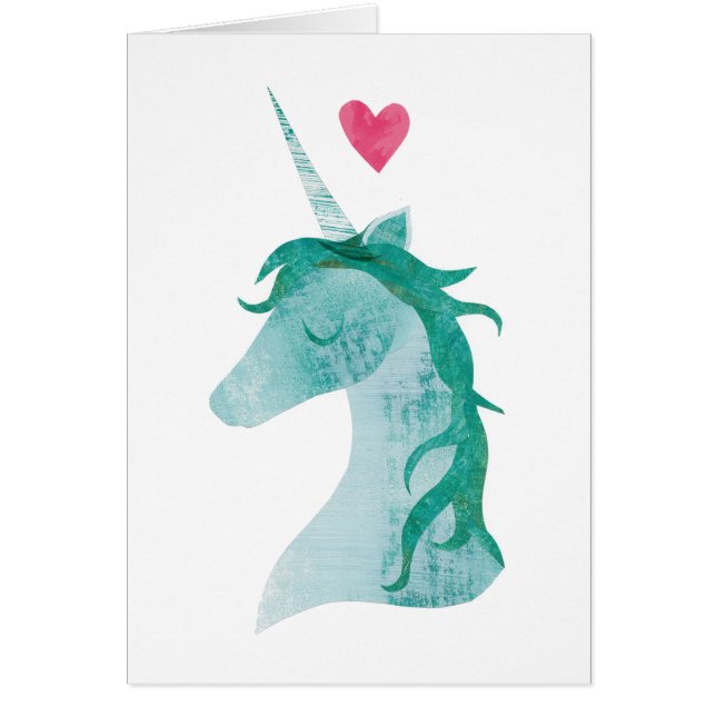 Magie bleue de licorne avec le coeur (Devant)
