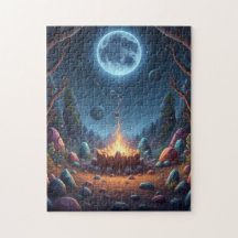 Magie de Feu Cosmique de Nuit Feu de Camp Puzzle -