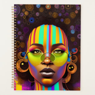 Magie de fille noire, femme melaneuse, pastel rain
