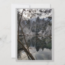 Magie de l'hiver – Invitation avec un lac enneigé