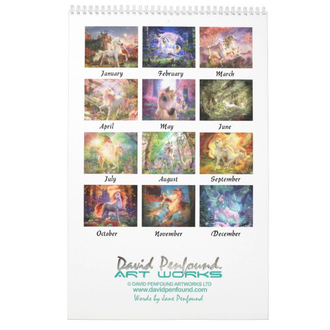 Magie du calendrier 2021 des Unicornes (Dos)