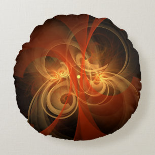 Magie du matin Abstrait Art Coussin rond