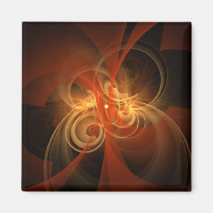 Magie du matin Magie d'art Abstrait Magnet Carré