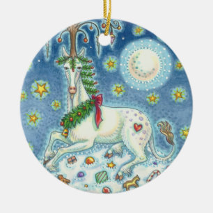 MAGIE D'UN UNICORN DE NOËL, ORNEMENT DE CHEVAL
