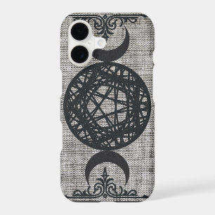 Magie Noire Triple Lune Pentagramme Vintage Wiccan