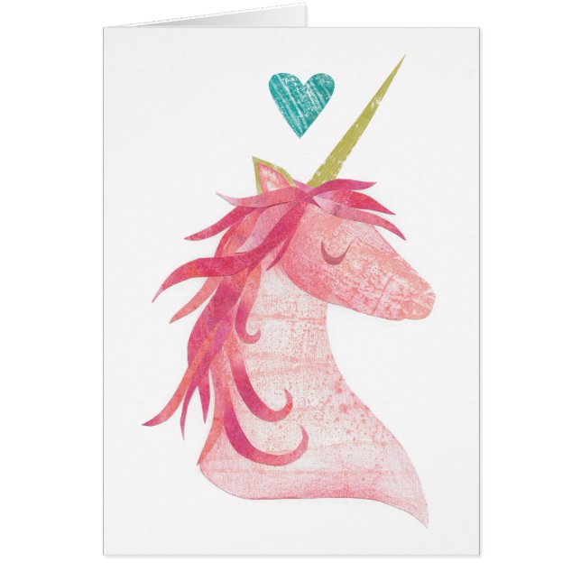 Magie rose de licorne avec le coeur (Devant)