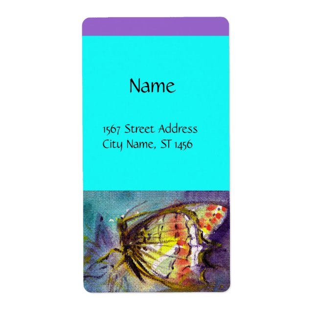 MAGIQUE BUTTERFLY violet Aqua bleu turquoise (Devant)