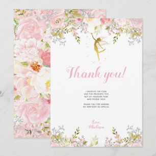 Magique Fairy Anniversaire Merci Cartes