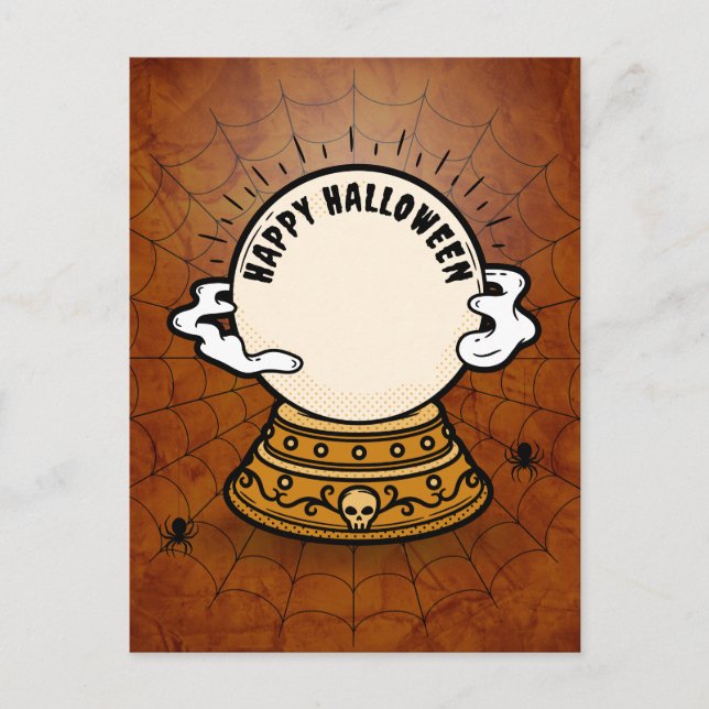 Magique fortune balle hallowen Holiday Carte posta (Devant)