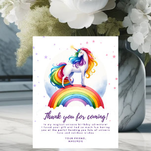 Magique Rainbow Unicorn Anniversaire Carte de reme