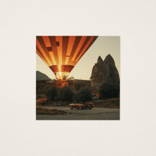 Magique Sunrise Hot Air Balloon Vue Avec Voiture R