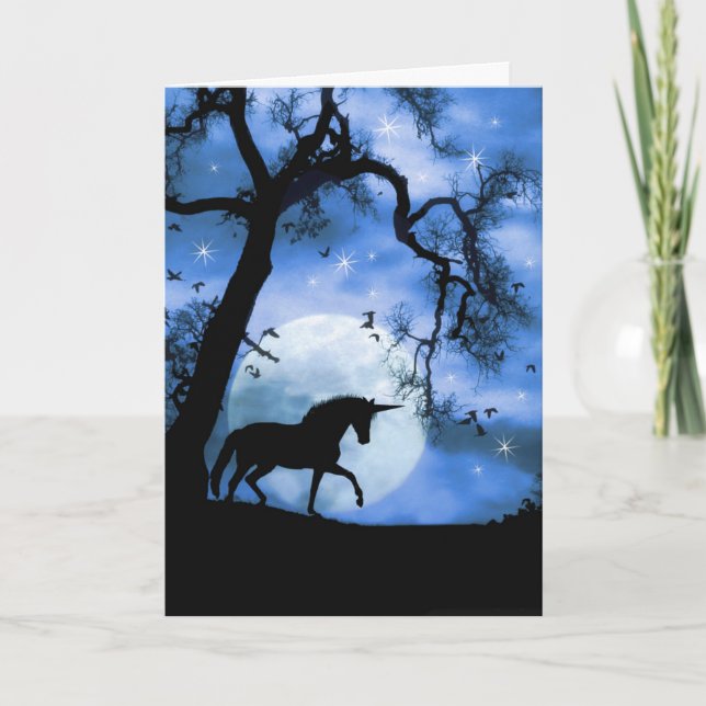 Magique Unicorn Bonne carte d'anniversaire (Devant)