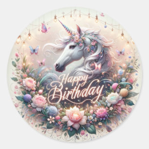 Magique Whimsy : Unicorn Anniversaire Stickers Bas