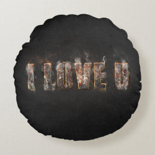 Magma Effect Round Pillow