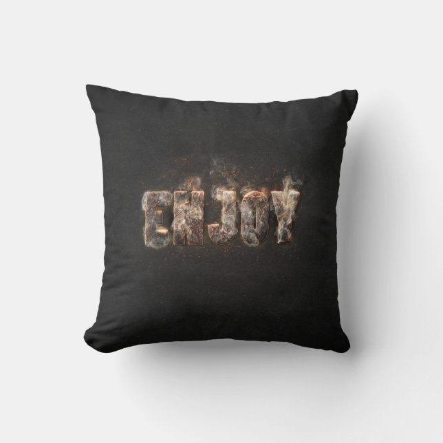 Magma Effect Throw Pillow (Front)