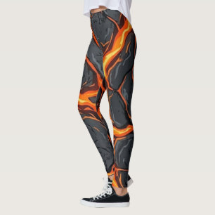 Magma Fissure Leggings - Pulse Pattern Womens