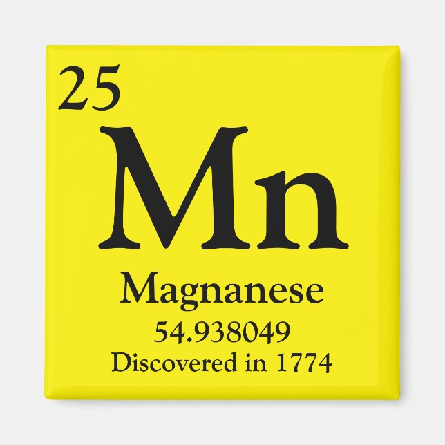 Magnanese Periodic Table Magnet (Front)