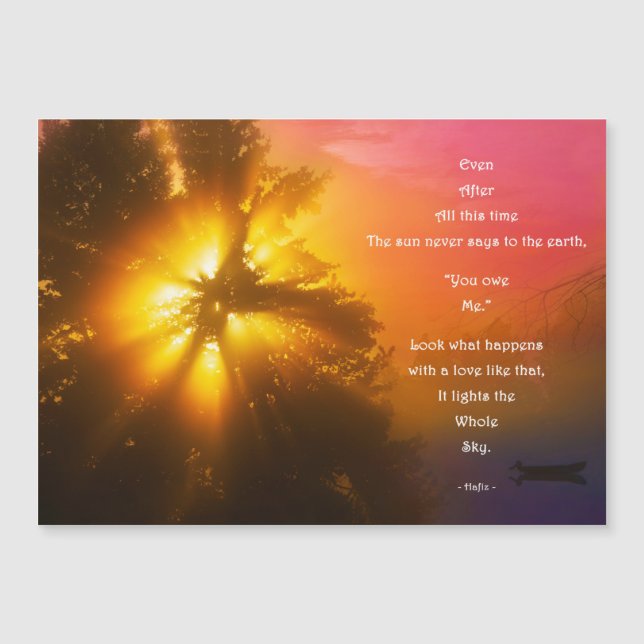 Magneet Card with Hafiz - Even after all this time (Front)