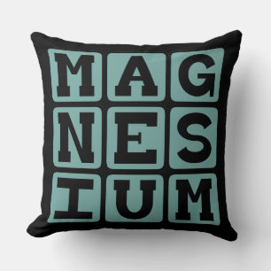 Magnesium, Chemical Element Throw Pillow