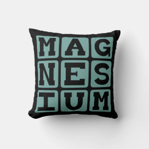 Magnesium, Chemical Element Throw Pillow