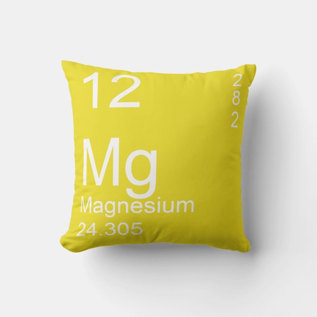 Magnesium Throw Pillow (Front)