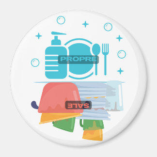 Magnet aimanté pour lave vaisselle "Propre - Vente