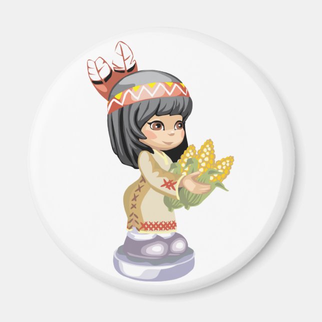 Magnet amérindien pour filles (Devant)