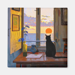 Magnet Amoureux des chats mignon et coloré