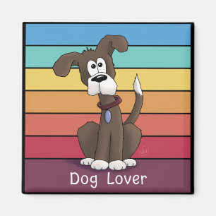 Magnet Amoureux des chiens festif