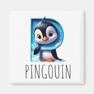 Magnet Animaux Rigolos Lettre P