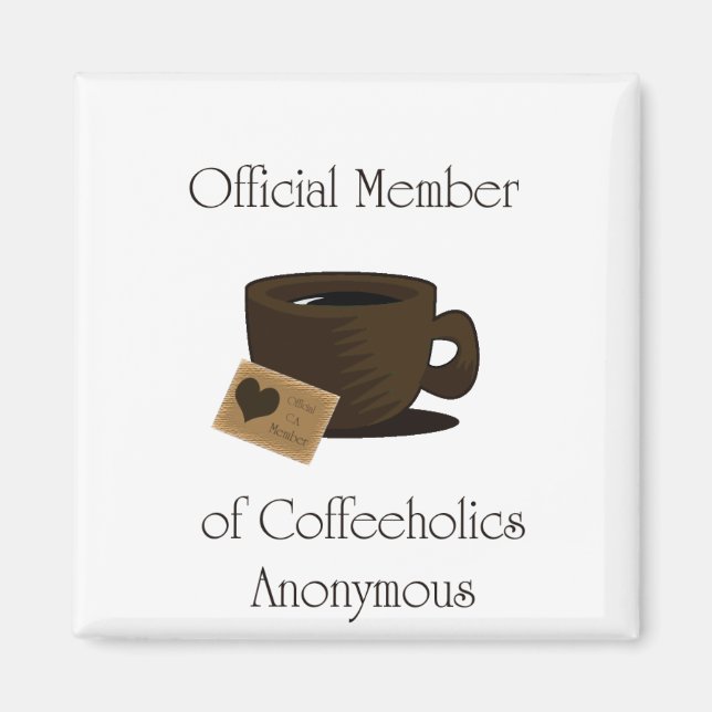 magnet anonyme de cafeeholic (Devant)