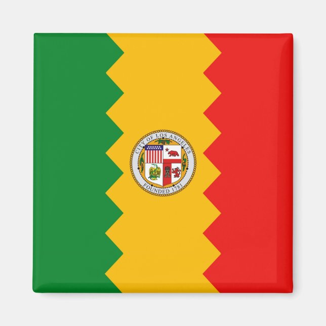 Magnet avec Drapeau de Los Angeles, Californie (Devant)