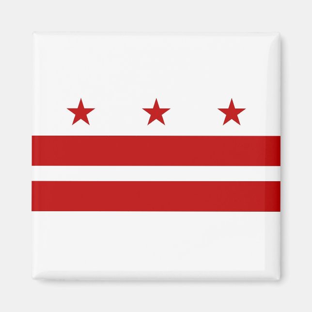 Magnet avec drapeau de Washington DC - USA (Devant)