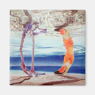 MAGNET AVEC FLAMANT ROSE