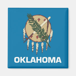 Magnet avec le drapeau de l'État d'Oklahoma - Ét