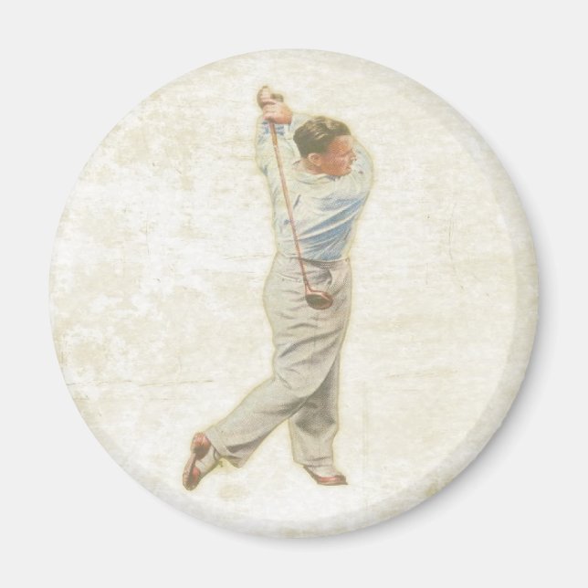 Magnet avec lecteur de golf Vintage (Devant)
