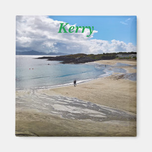 Magnet : Belle plage avec un ciel bleu ; Irlande