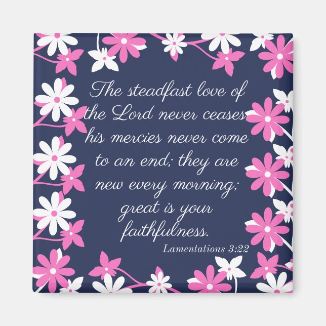Magnet - Bibel verse Lamentations 3:22 (Devant)