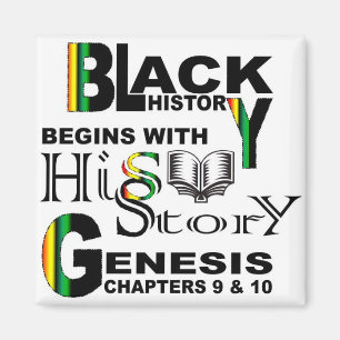 Magnet-Black History Begins With HiSStory© Magnet