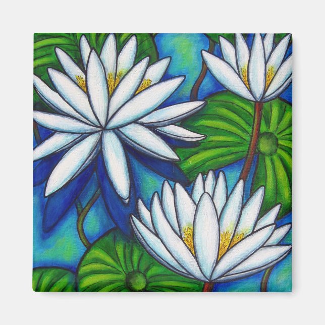 Magnet bleu Nympahaea (Devant)