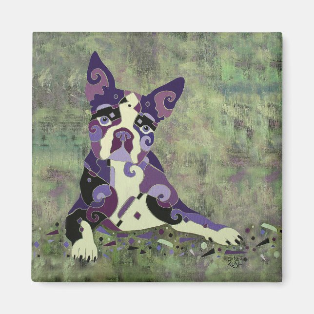 Magnet Boston Terrier pour votre réfrigérateur (Devant)