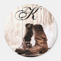 Magnet bottes personnalisées pays rustique ouest w