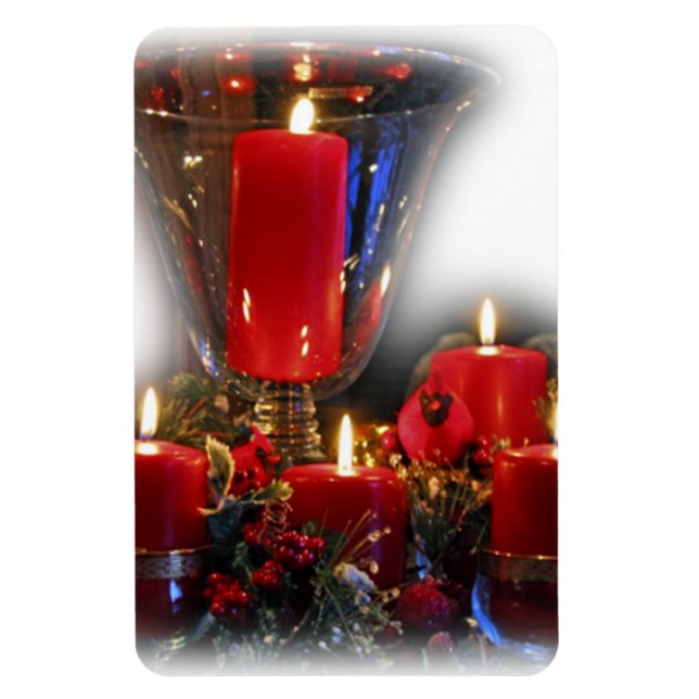 Magnet bougies de Noël (Vertical)