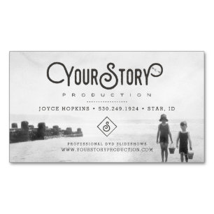 MAGNET BUSINESS CARD   Old Vintage Kids Photo