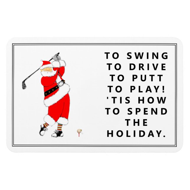 Magnet cadeau de vacances Golf (Horizontal)